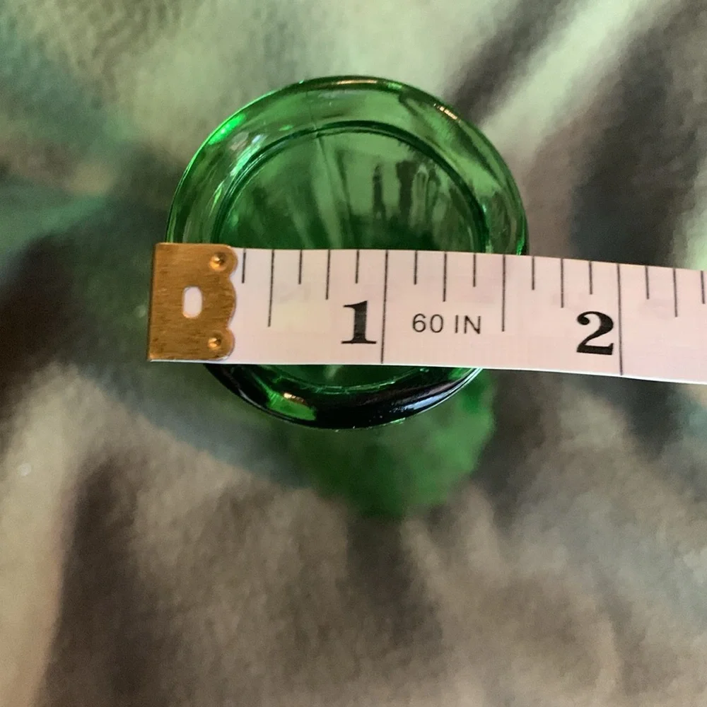 Set of 4 green glass Christmas vases. Various sizes. See pictures - Picture 7 of 10